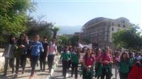 Kestel de okulların katılımıyla sağlıklı yaşam yürüyüşü yapılıyor